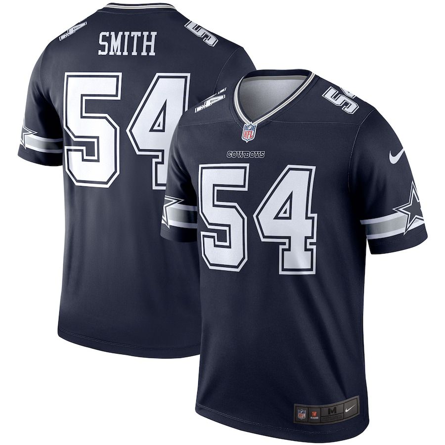 Men Dallas Cowboys 54 Jaylon Smith Nike Navy Legend Player NFL Jersey